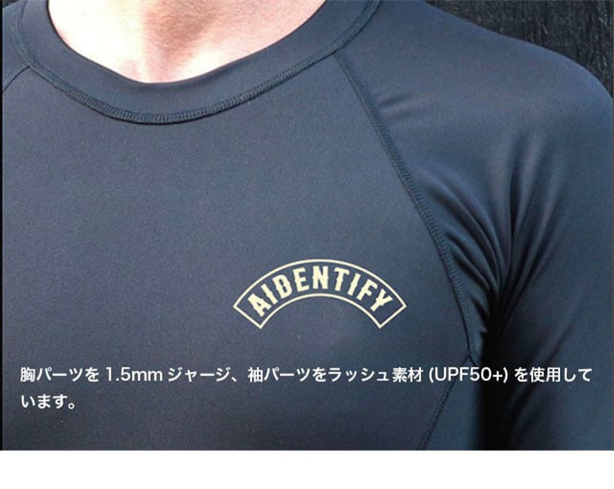 �����ǥ�ƥ��ե��� �����åȥ����� Ĺµ ���åѡ� ��� 1.5mm COMBI TAPPER  UPF50+ �֥�å����� �ۥ磻�ȥ��� M L XL ������ �����ե���͵� AIDENTIFY