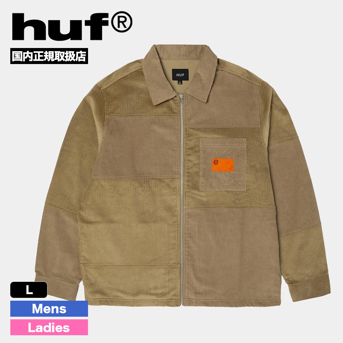 �ڿ��ե������HUF �ϥ� ���㥱�å� �������� ��� ��ǥ����� �����ǥ���� �������ȥܡ��� ���������� �͵��֥��� ���� ���� 2025 | UNION CORDUROY SHACKET��BU00251��