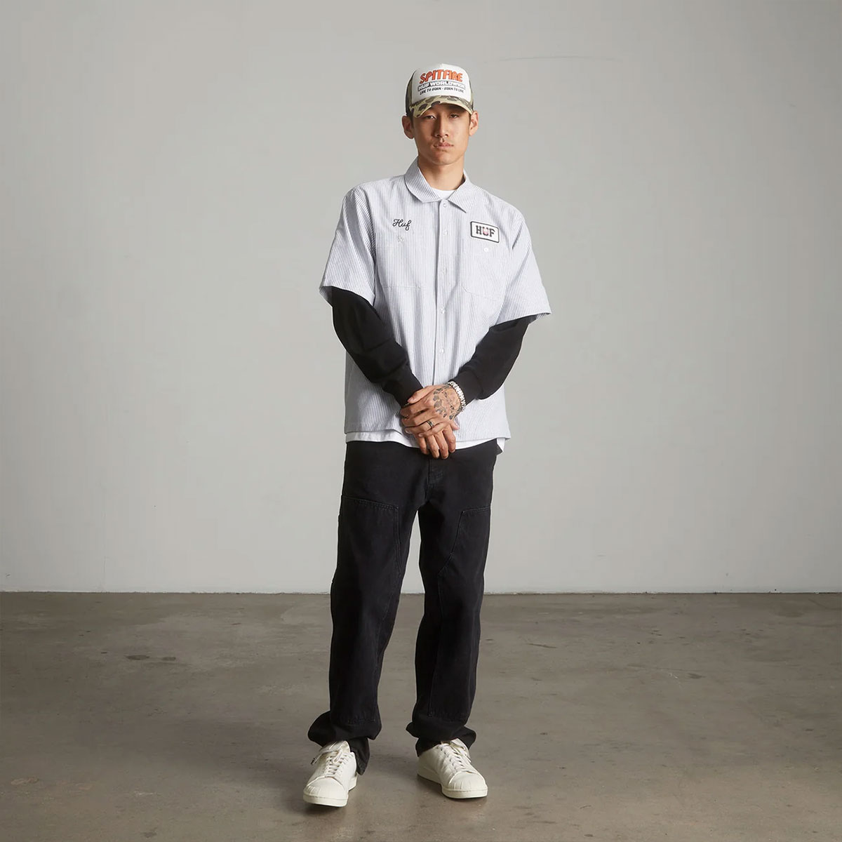 HUF  | huf X SPITFIRE UNION WORK SHIRT��BU00294��