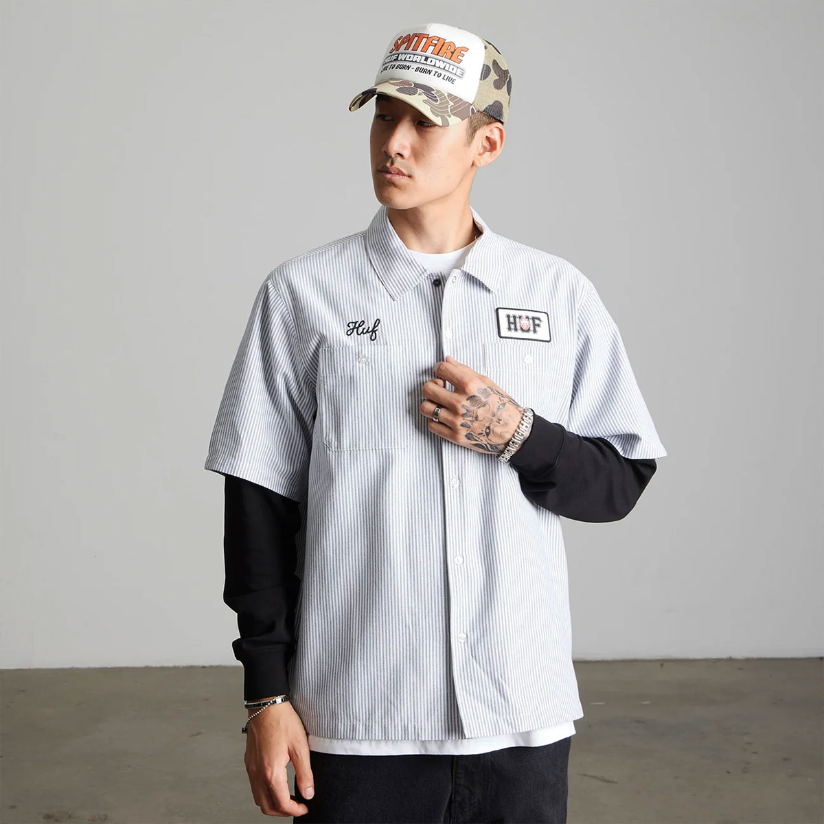 HUF  | huf X SPITFIRE UNION WORK SHIRT��BU00294��