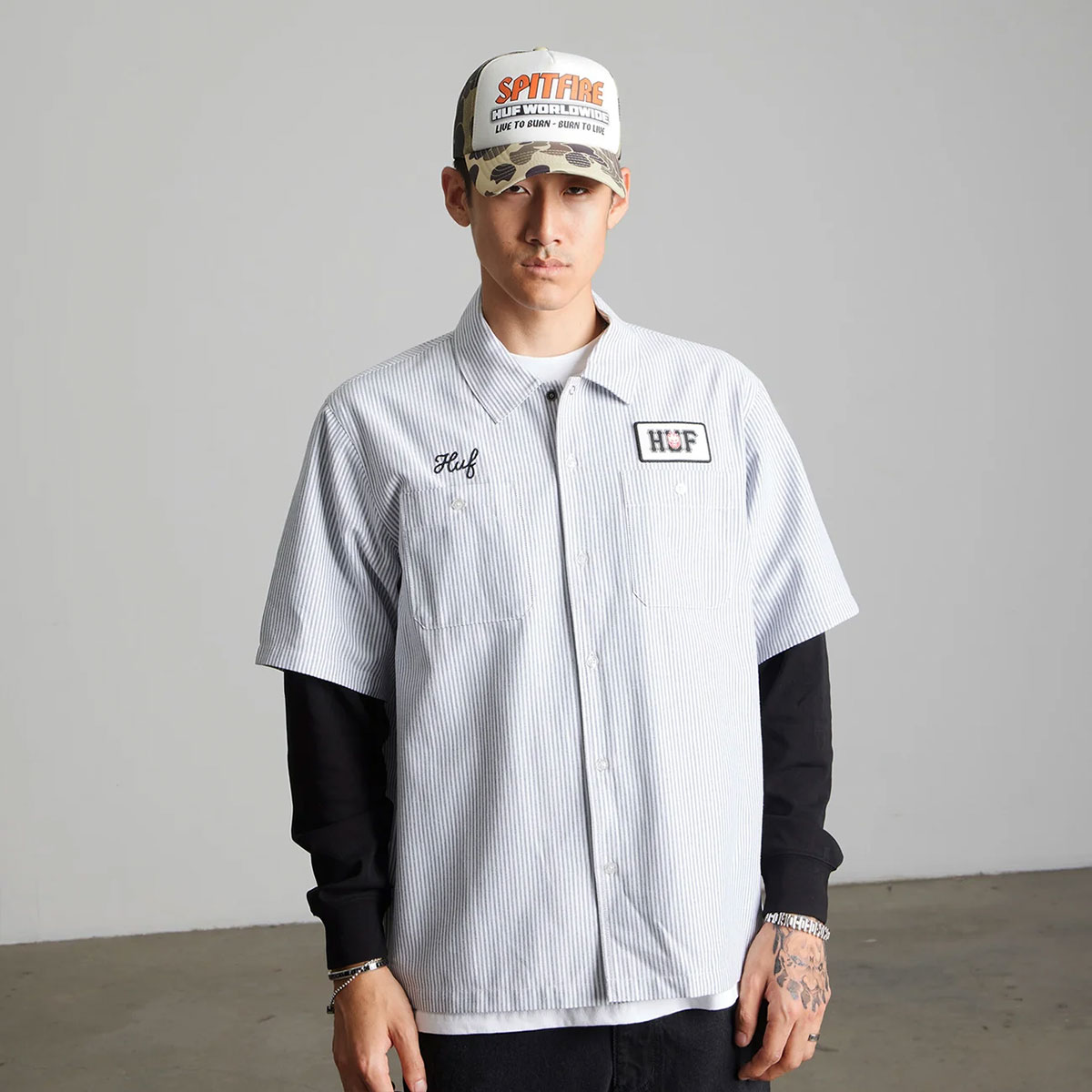 HUF  | huf X SPITFIRE UNION WORK SHIRT��BU00294��