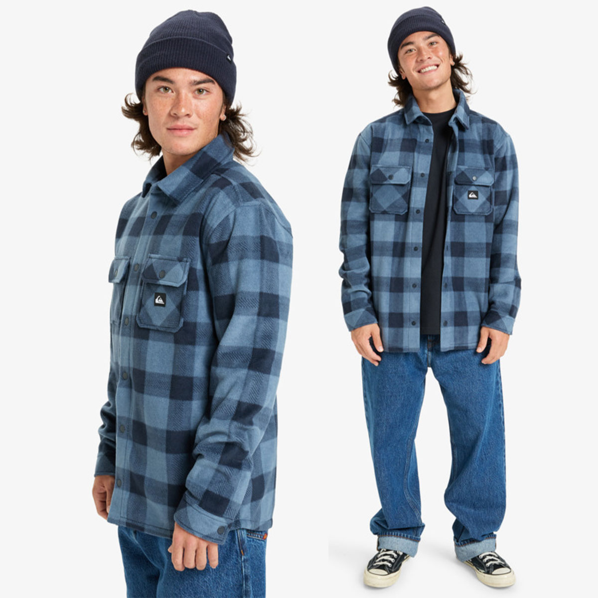 �ڥ��ꥹ�ޥ��������QUIKSILVER �����å�����С� ��� Ĺµ����� �ե꡼�� �����å��� ��3�� M L �����ե��� �͵��֥��� ���� ���� | BERING STRAIT CHECK SHIRT��EQYPF03075��