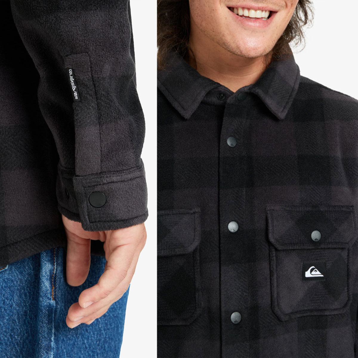 �ڥ��ꥹ�ޥ��������QUIKSILVER �����å�����С� ��� Ĺµ����� �ե꡼�� �����å��� ��3�� M L �����ե��� �͵��֥��� ���� ���� | BERING STRAIT CHECK SHIRT��EQYPF03075��