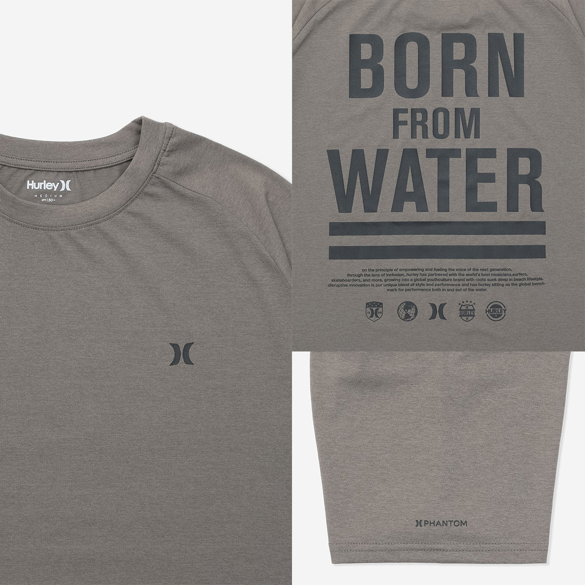  Hurley |  PHANTOM BORN FROM WATER OVERSIZED SHORT SLEEVE TEE��MUSS251030��