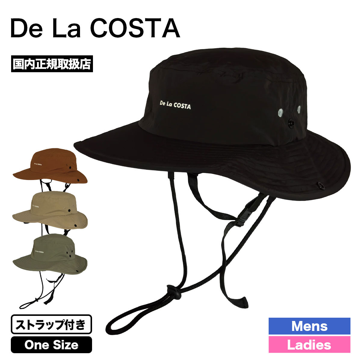 �ǥ饳���� �����եϥå� ���Ƥ��ɻ� ���ȥ�å� ˹�� �����ե��� �����ȥɥ� �ӡ��� �ס��� �͵� �֥��� ���� 2024 ���� DE LA COSTA | Surf Hat��5728-��