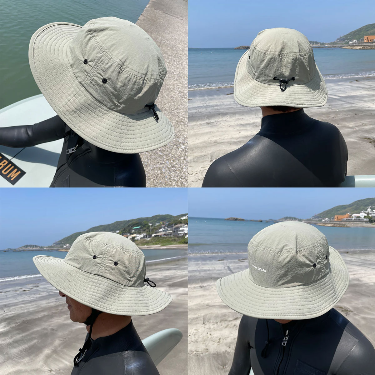 �ǥ饳���� �����եϥå� ���Ƥ��ɻ� ���ȥ�å� ˹�� �����ե��� �����ȥɥ� �ӡ��� �ס��� �͵� �֥��� ���� 2024 ���� DE LA COSTA | Surf Hat��5728-��