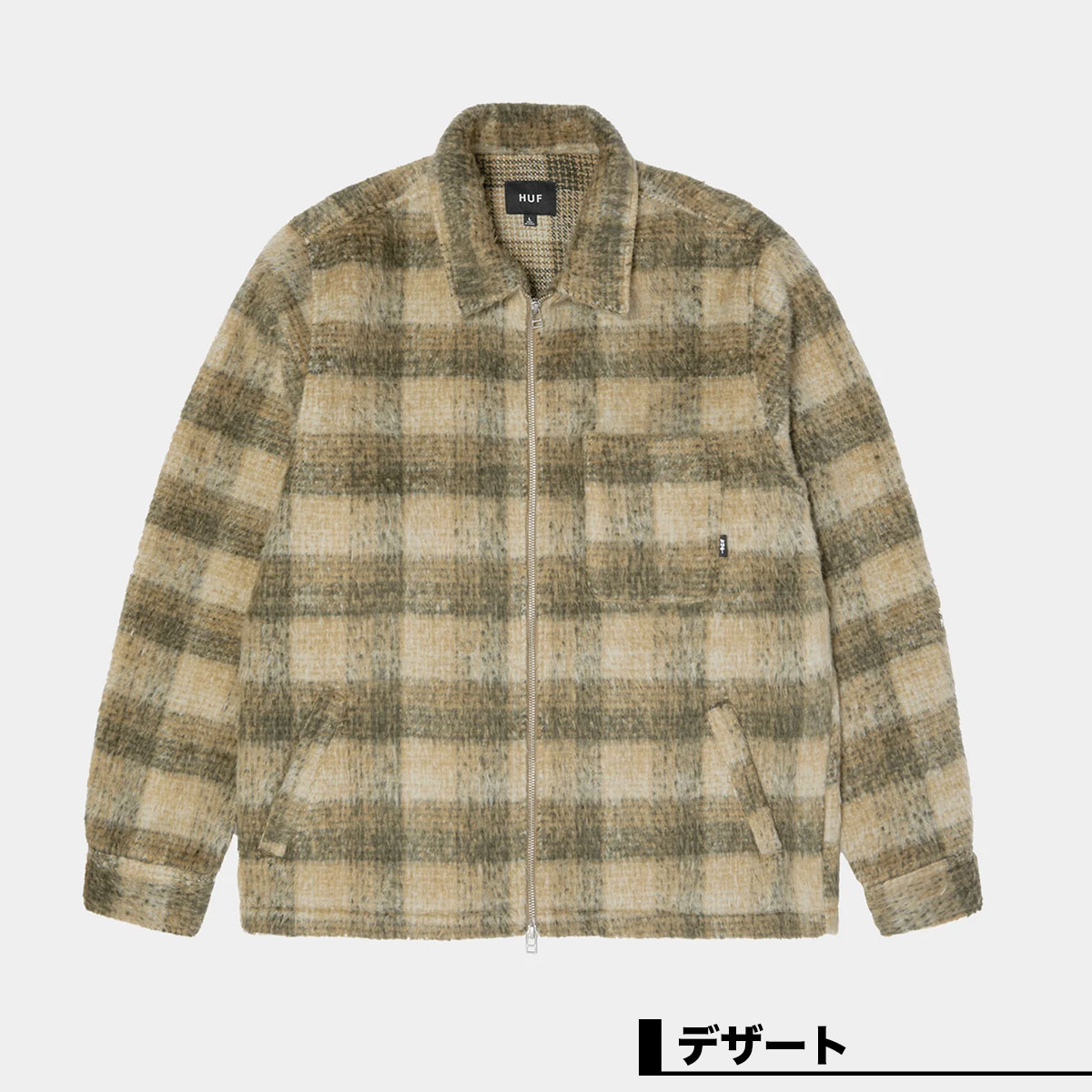 �ڿ��ե������HUF �ϥ� ���㥱�å� ��� ��ǥ����� �ե����ʡ� �����å� L �������ȥܡ��� ���������� �͵��֥��� ���� ���� 2025 | MEGABLAST PLAID JACKET��JK00485��