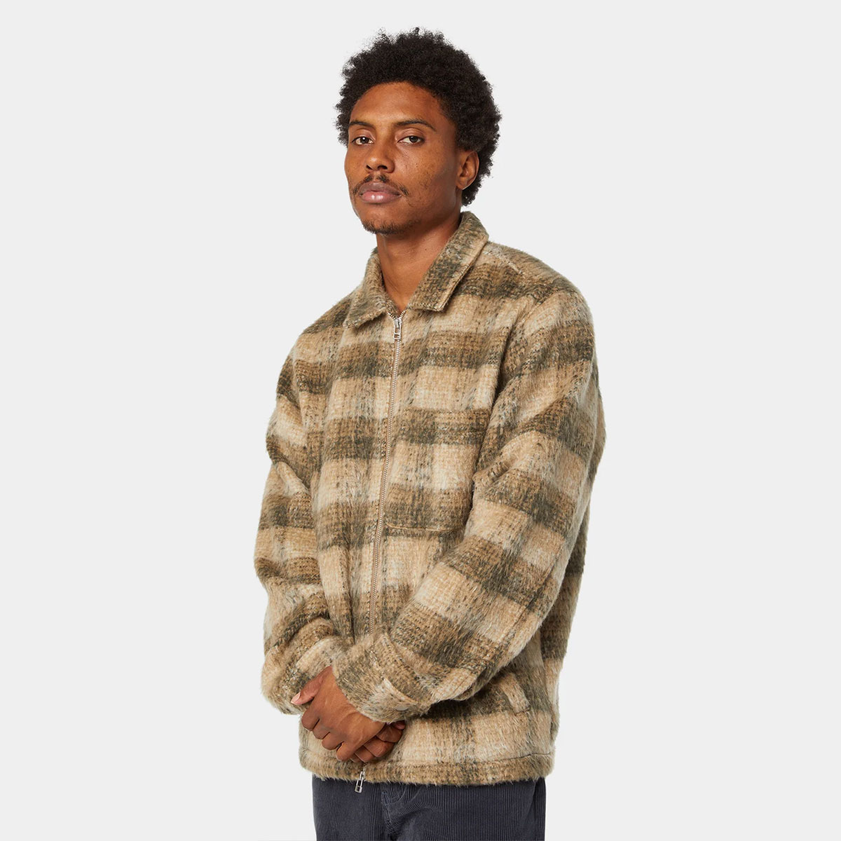 �ڿ��ե������HUF �ϥ� ���㥱�å� ��� ��ǥ����� �ե����ʡ� �����å� L �������ȥܡ��� ���������� �͵��֥��� ���� ���� 2025 | MEGABLAST PLAID JACKET��JK00485��