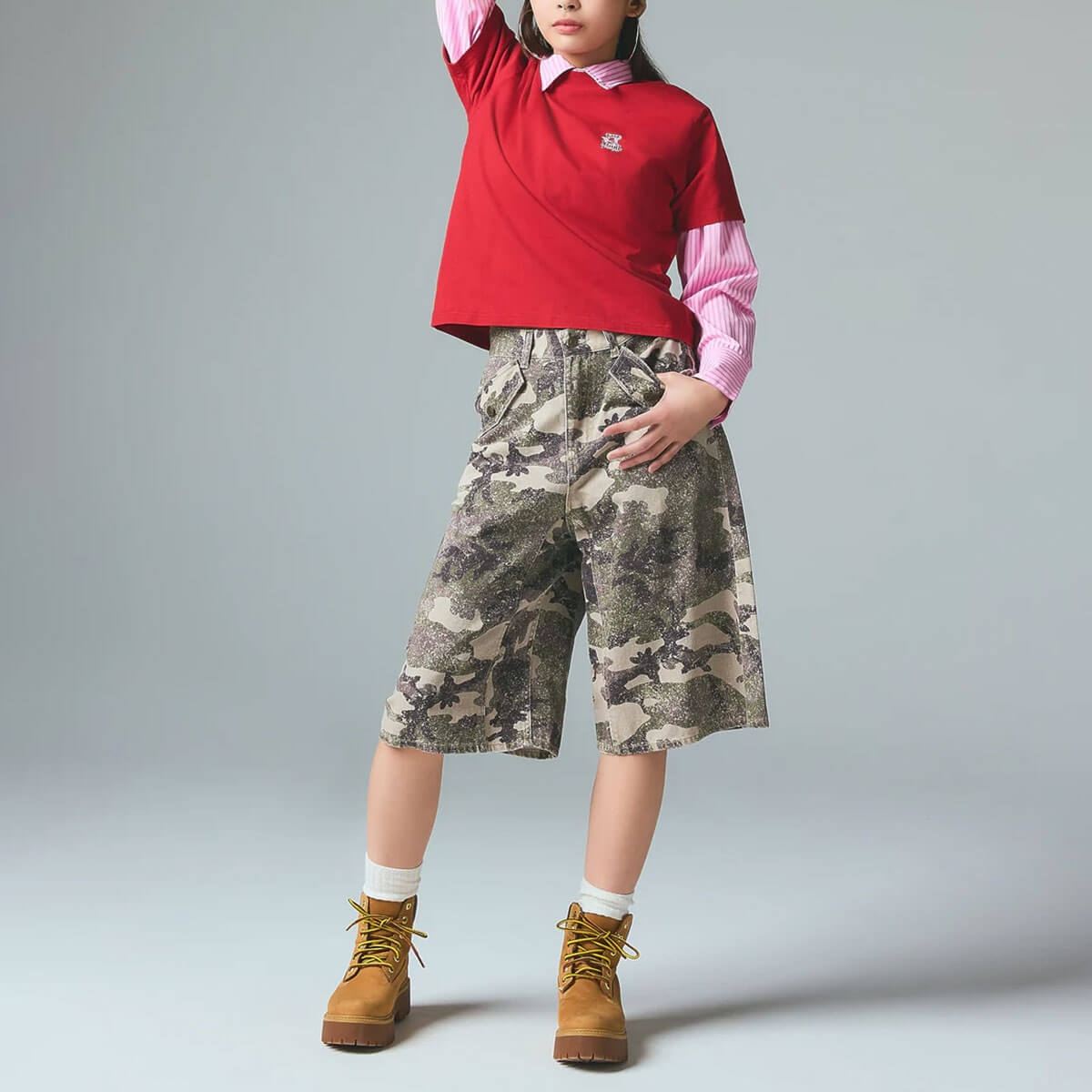 X-girl | FLAP POCKET SHORTS��105261031007��