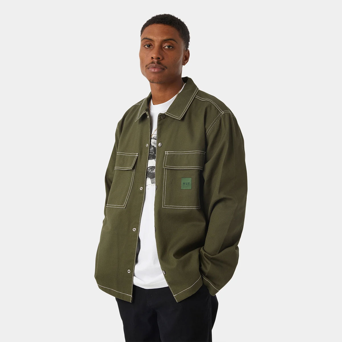 20%OFF ۥϥ HUF 㥱å  ǥ   Ť L XL ܡ  ͵֥  | MASON SHACKETBU00212 