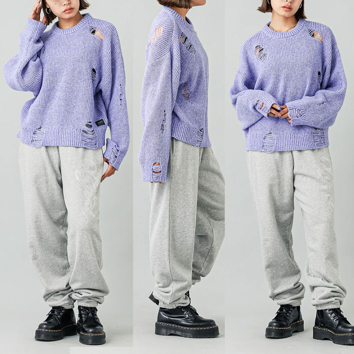 ��50%OFF ������ۥ��å��������� �˥åȥȥåץ� ����å���ǥ����� ���� ���͡��� ��2�� S M �͵��֥��� X-GIRL ���� | DISTRESSED KNIT TOP��105244015011��