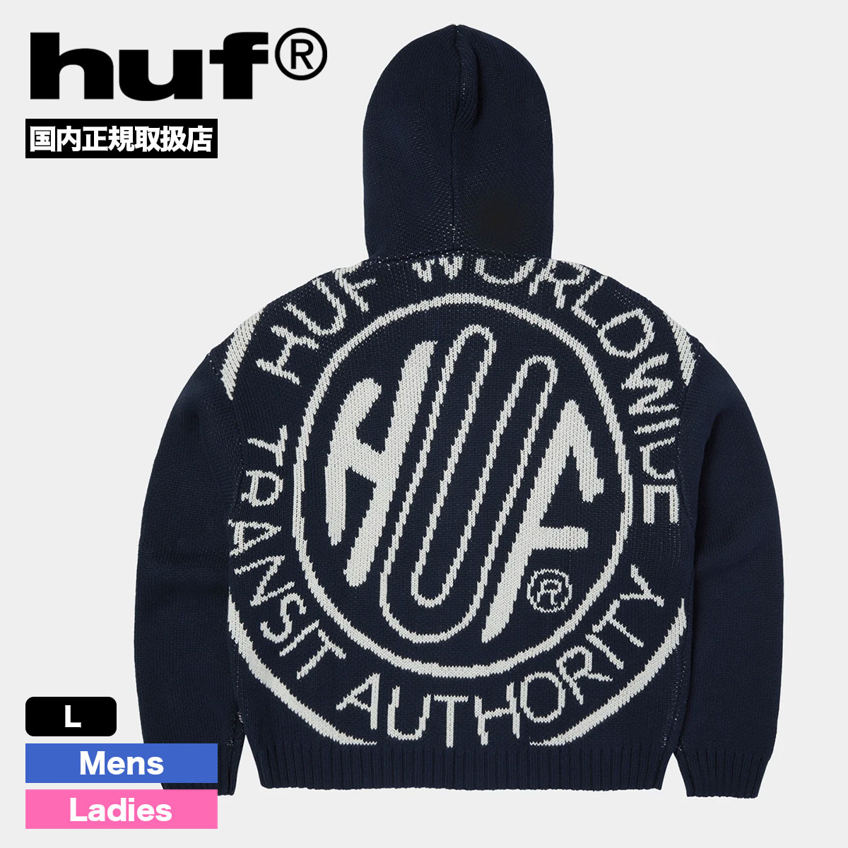 ��20%OFF ���ꥢ��󥹥������HUF �ϥ� �˥åȥѡ����� �ȥåץ� ��� ��ǥ����� L �������ȥܡ��� ���������� �͵��֥��� ���� ���� 2025 | TOKEN ZIP HOODED SWEATER��KN00560��