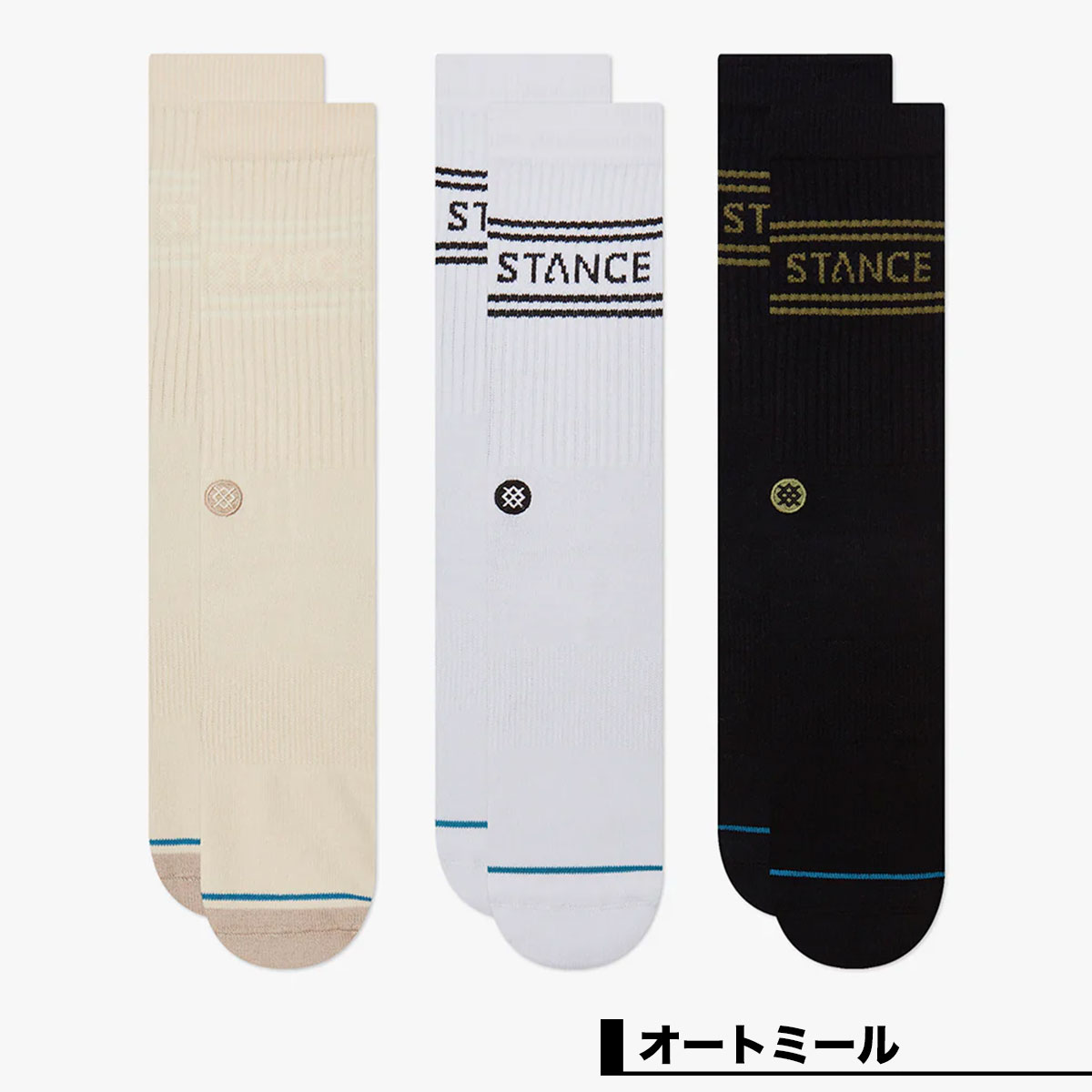 STANCE  ������ ��� ���å��� ���� 3­���å� �ǥ����� ���� ���åȥ� ������� ��ʪ �ޥ�� L 25.5-29.0cm ���롼 | BASIC 3PACK CREW��A556D20SRO��