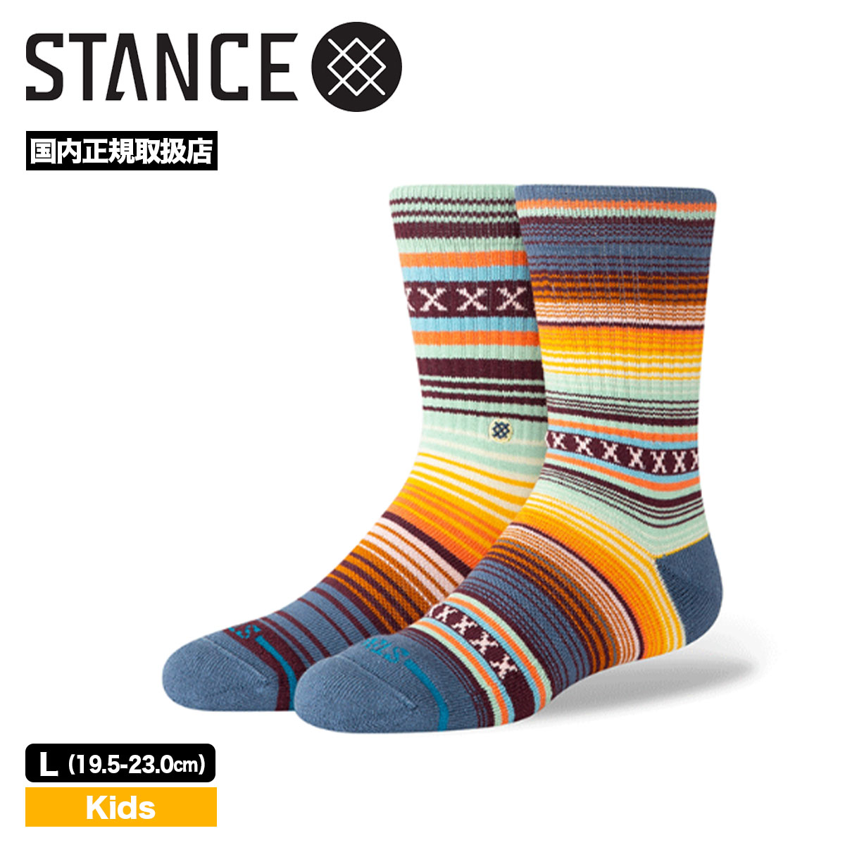STANCE  ������ ���å� ���å��� �Ҷ� ���� �ǥ����� ���� ���åȥ� ������� ��ʪ 19.5-23.0cm ���롼 | CABIN DAYS CREW��K556B24CUR��