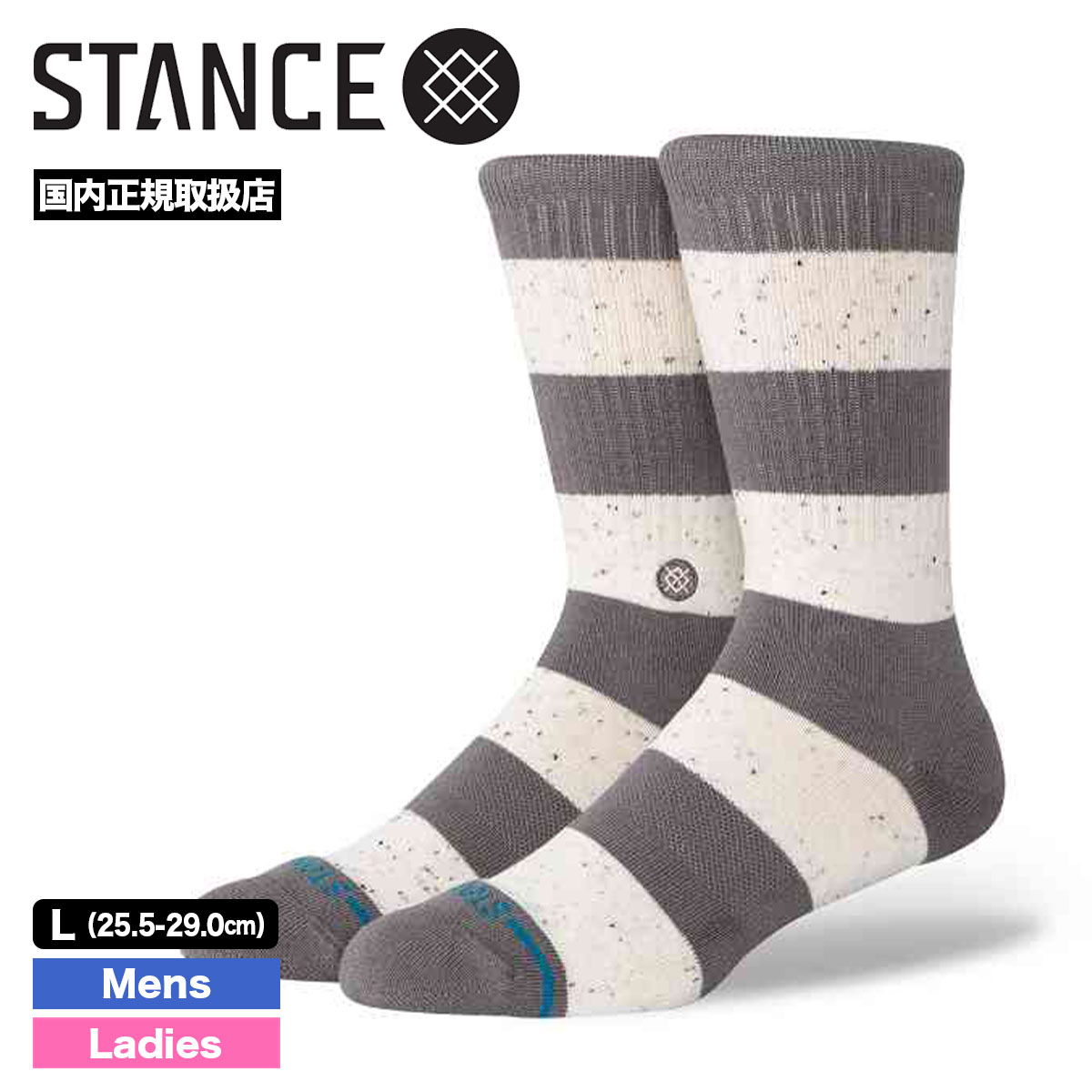 STANCE  ������ ��� ���å��� ���� �ǥ����� ���� ���ȥ饤�� ���졼 ���åȥ� ������� ��ʪ 125.5-29.0cm ���롼 | NEP STRIPE CREW��A556D25NEP��