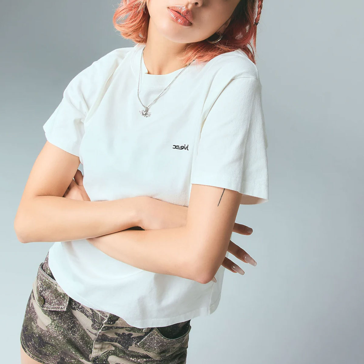  X-GIRL  | FACE S/S TEE��105261011007��