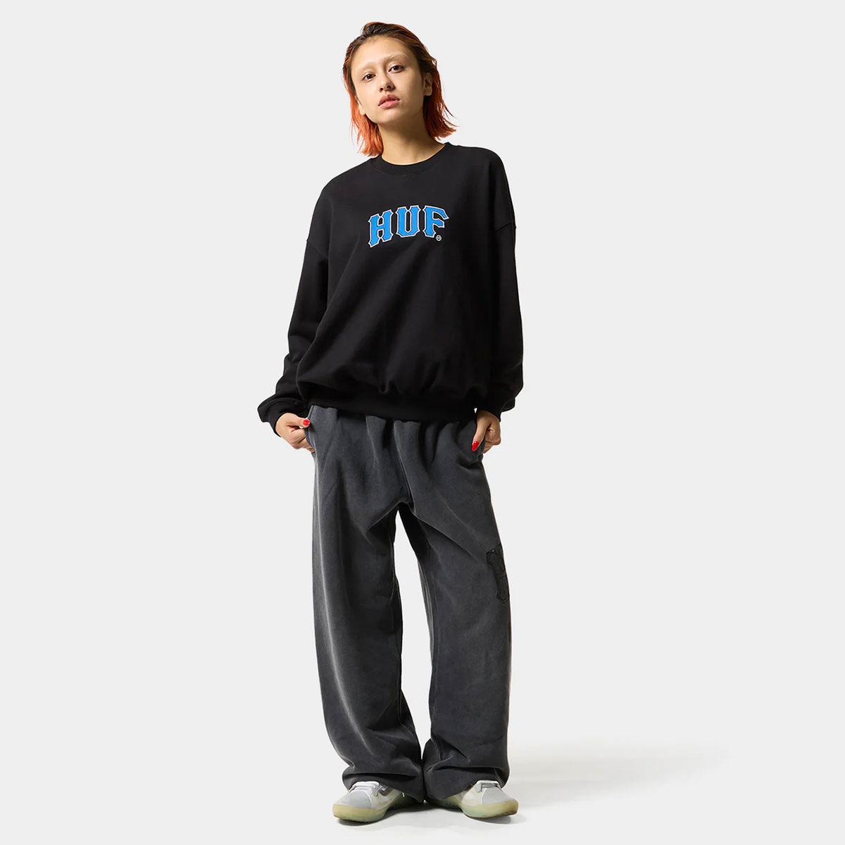 HUF �ϥ� �������å� �ȥ졼�ʡ� �ȥåץ� ��� ��ǥ����� ���� ����ץ� ��3�� M L XL �������ȥܡ��� ���������� �͵��֥��� ���� ���� 2025��PF00766��