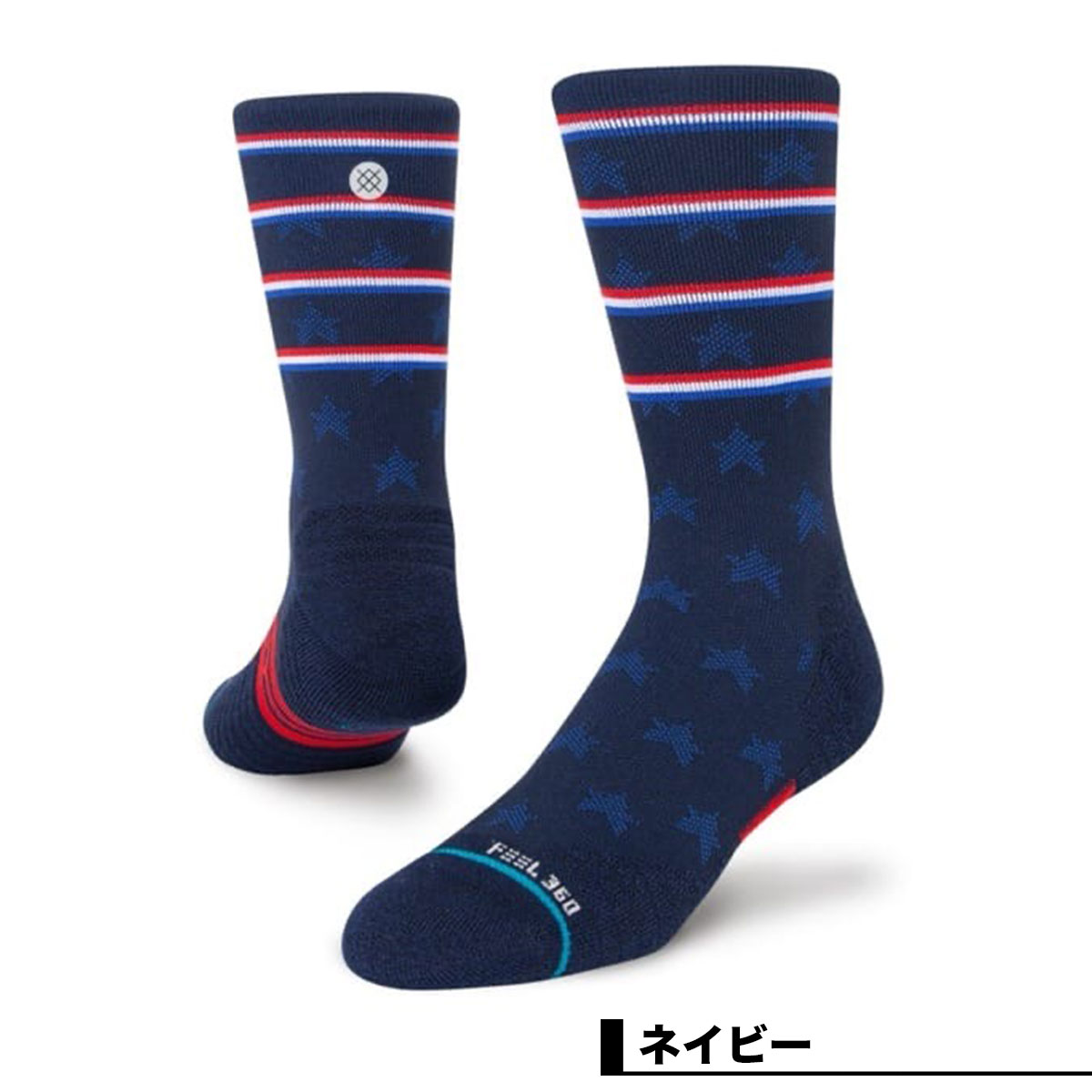 STANCE  ������ ��� ���å��� ���� �ǥ����� ���� ���åȥ� �ե�å���ƥå� ����ե��˥å� ������� L 25.5-29.0cm ���롼 | INDEPENDENCE CREW��A558A21IND��