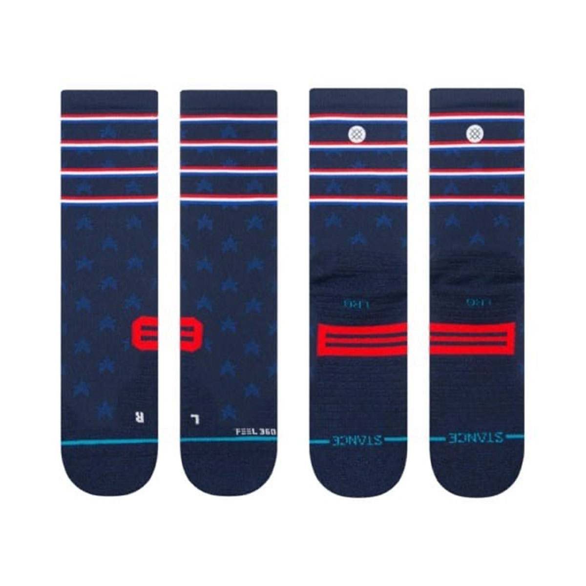 STANCE  ������ ��� ���å��� ���� �ǥ����� ���� ���åȥ� �ե�å���ƥå� ����ե��˥å� ������� L 25.5-29.0cm ���롼 | INDEPENDENCE CREW��A558A21IND��