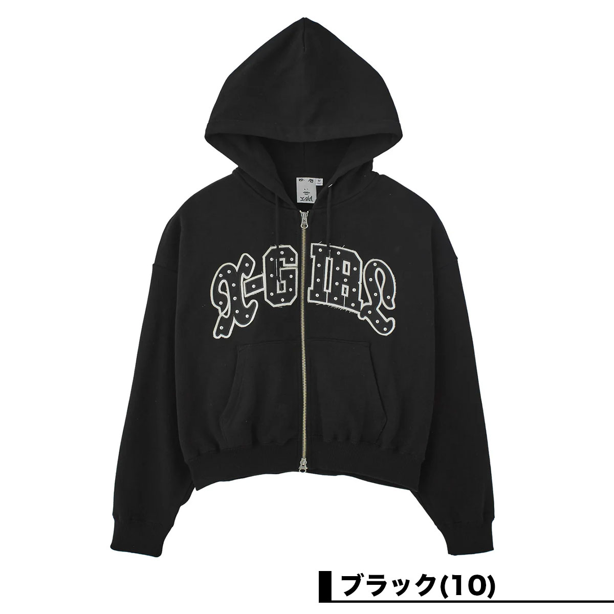 XGIRL | STUDDED LOGO ZIP UP SWEAT HOODIE��105261012005��