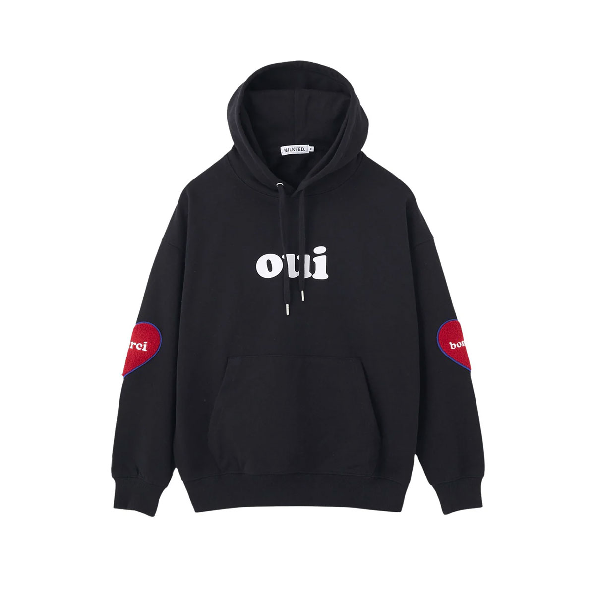 ߥ륯ե ǥ å ϡ ѥå ѡ OUI 2 M L ͵֥ MILKFED.  | HEART ELBOW PATCH SWEAT HOODIE103254012014