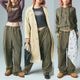 XGIRL | OVERDYED NUMBER PATCH CARGO SWEATPANTS��105261031004��
