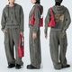XGIRL | OVERDYED NUMBER PATCH CARGO SWEATPANTS��105261031004��