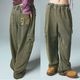 XGIRL | OVERDYED NUMBER PATCH CARGO SWEATPANTS��105261031004��
