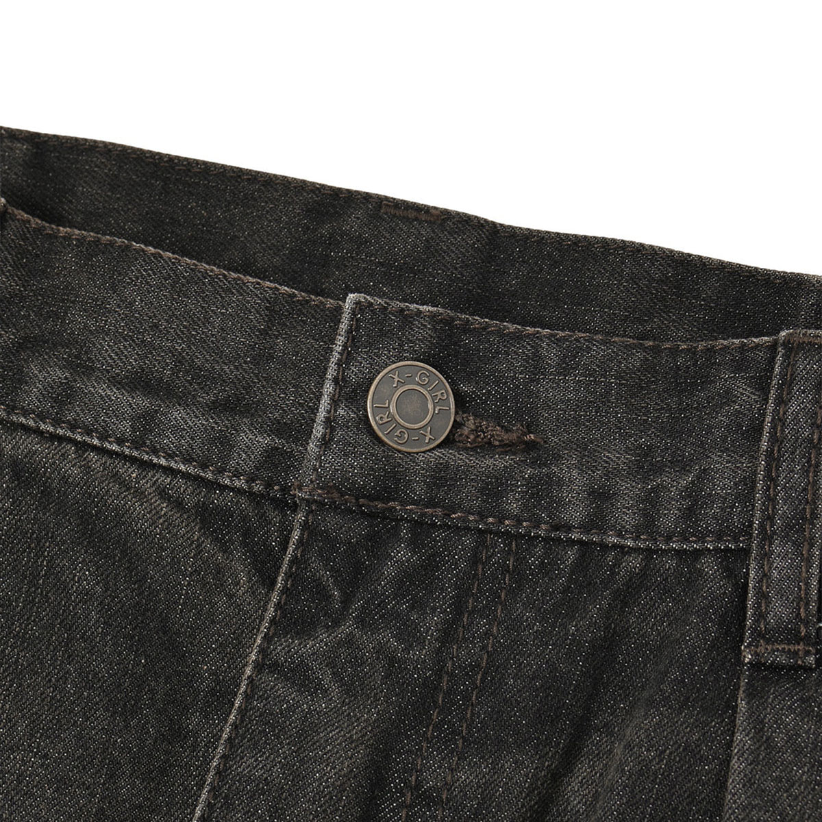  X-girl  | TUCK WIDE LEG DENIM PANTS��105262031017��