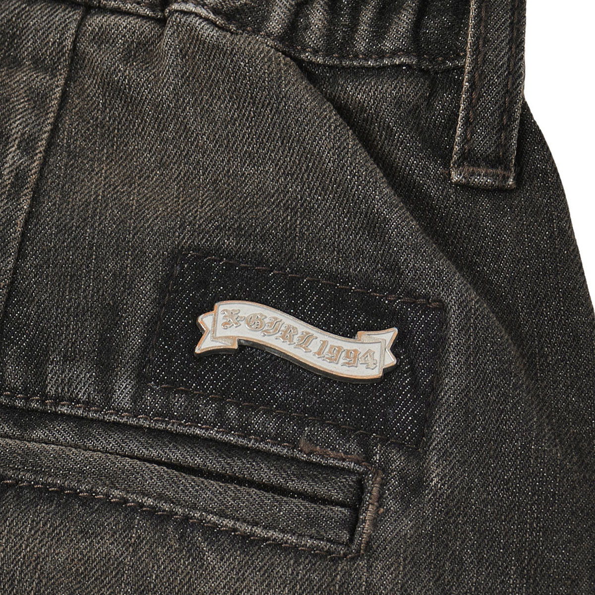  X-girl  | TUCK WIDE LEG DENIM PANTS��105262031017��
