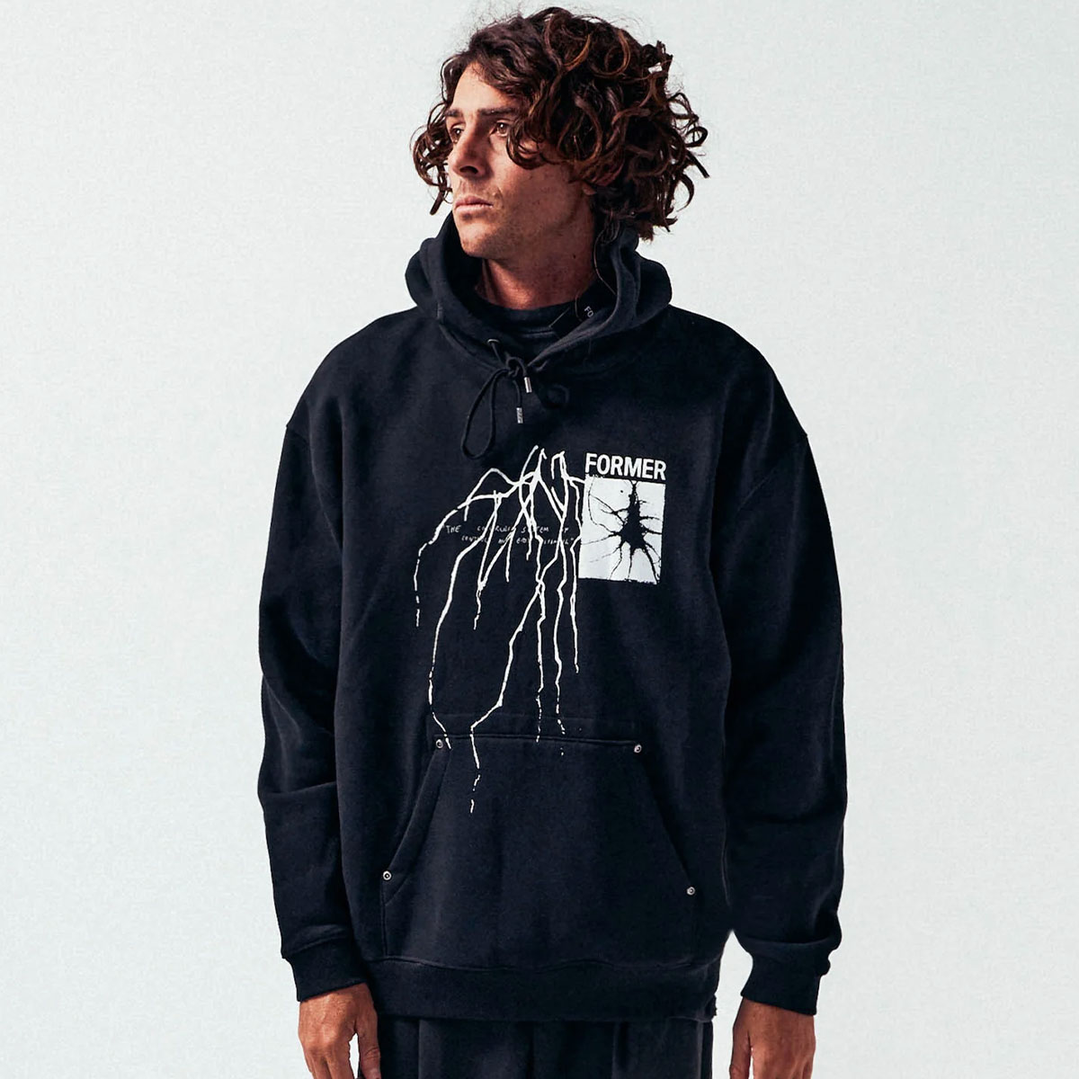 ��30%OFF ���ե�����ۥե����ޡ� ��� �������å� �ѡ����� �ա��ǥ��� ����  �֥�å� L �����ե��� ���ȥ꡼�� �͵� �֥��� FORMER 2024 ���� | SCRAWL HOOD��FFL-24406��