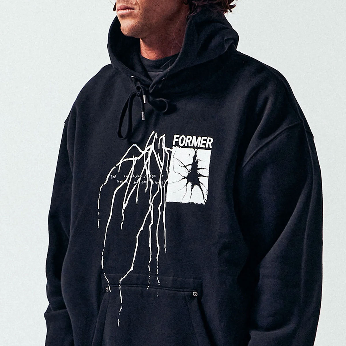 ��30%OFF ���ե�����ۥե����ޡ� ��� �������å� �ѡ����� �ա��ǥ��� ����  �֥�å� L �����ե��� ���ȥ꡼�� �͵� �֥��� FORMER 2024 ���� | SCRAWL HOOD��FFL-24406��