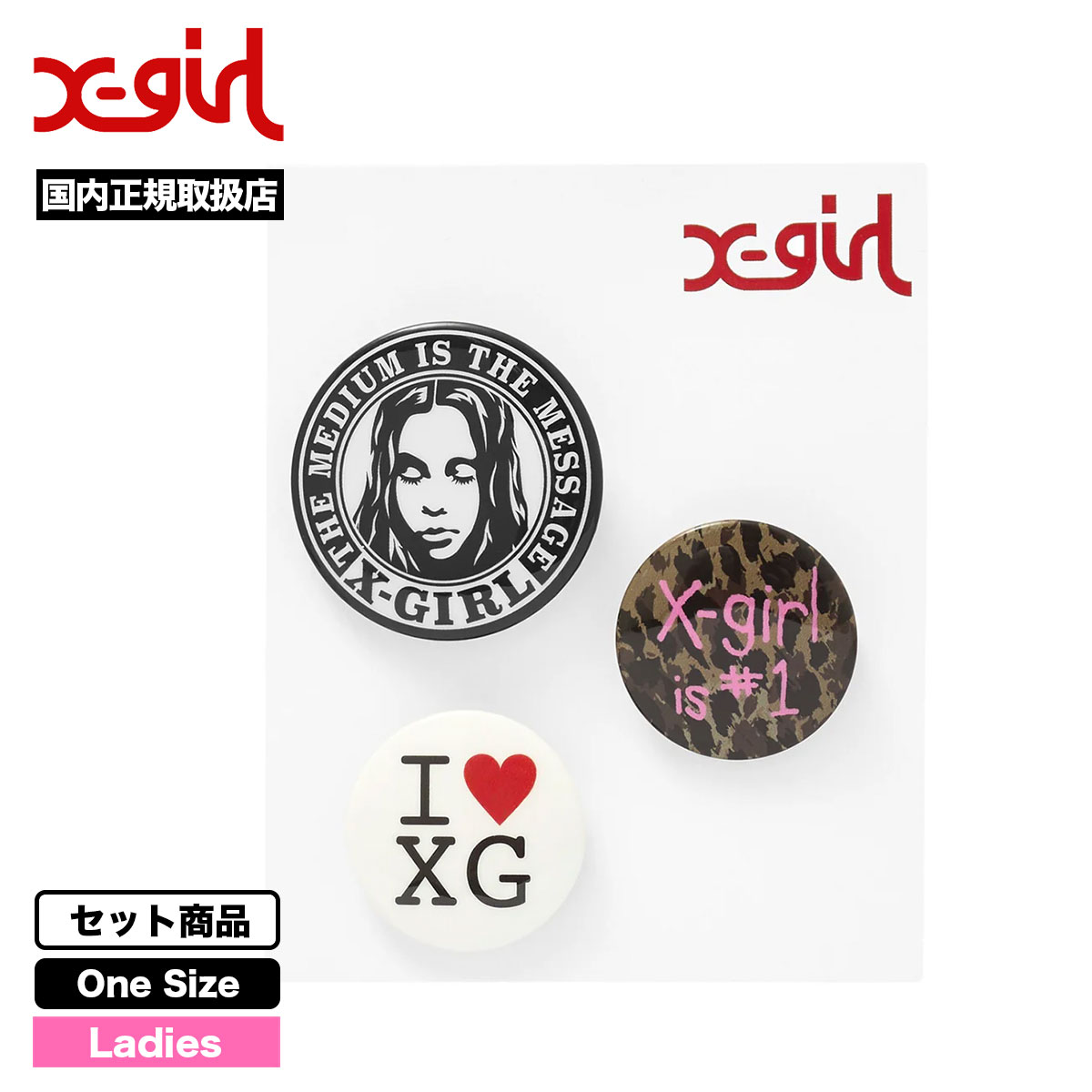 X-GIRL  | BUTTON BADGE SET��105262054015��