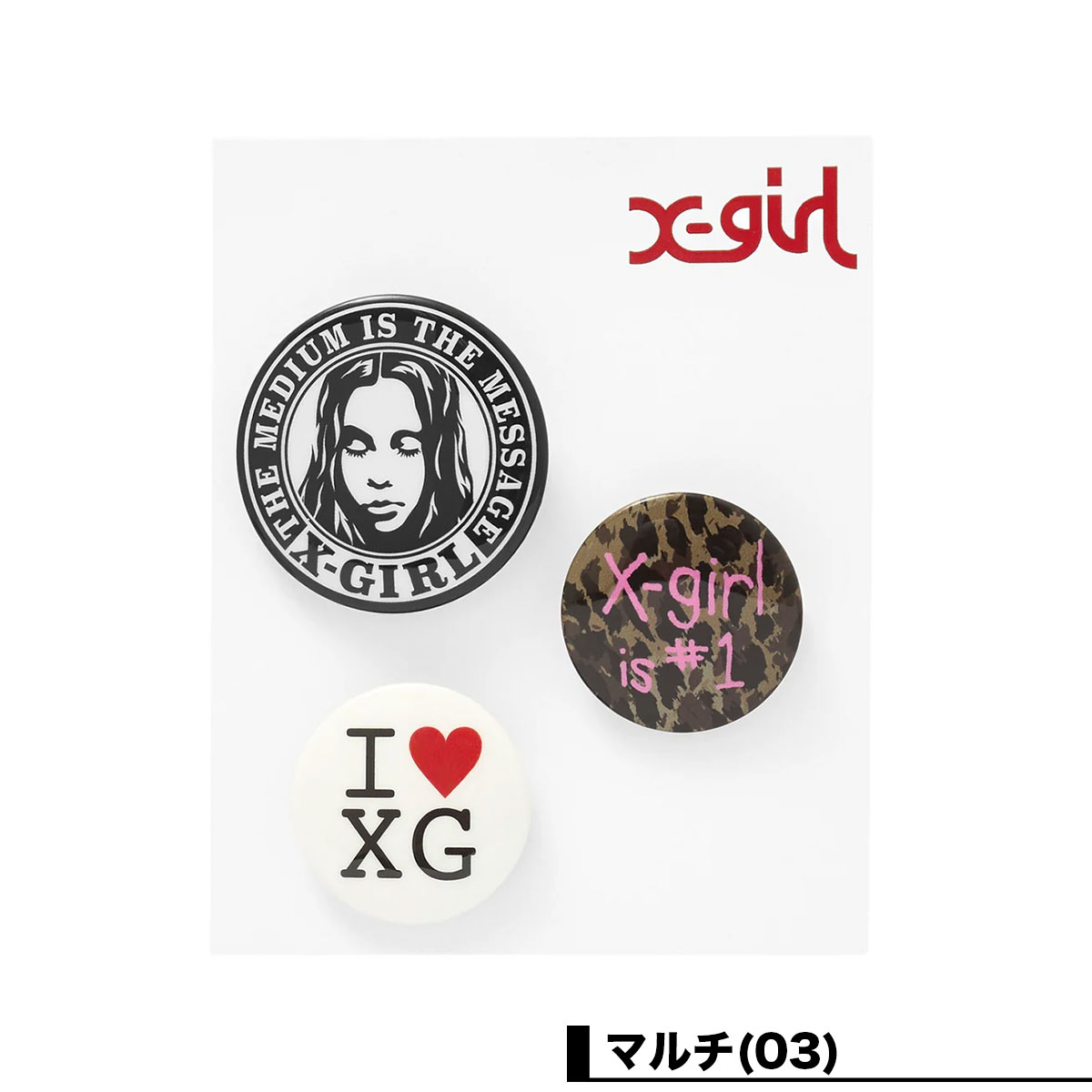 X-GIRL  | BUTTON BADGE SET��105262054015��