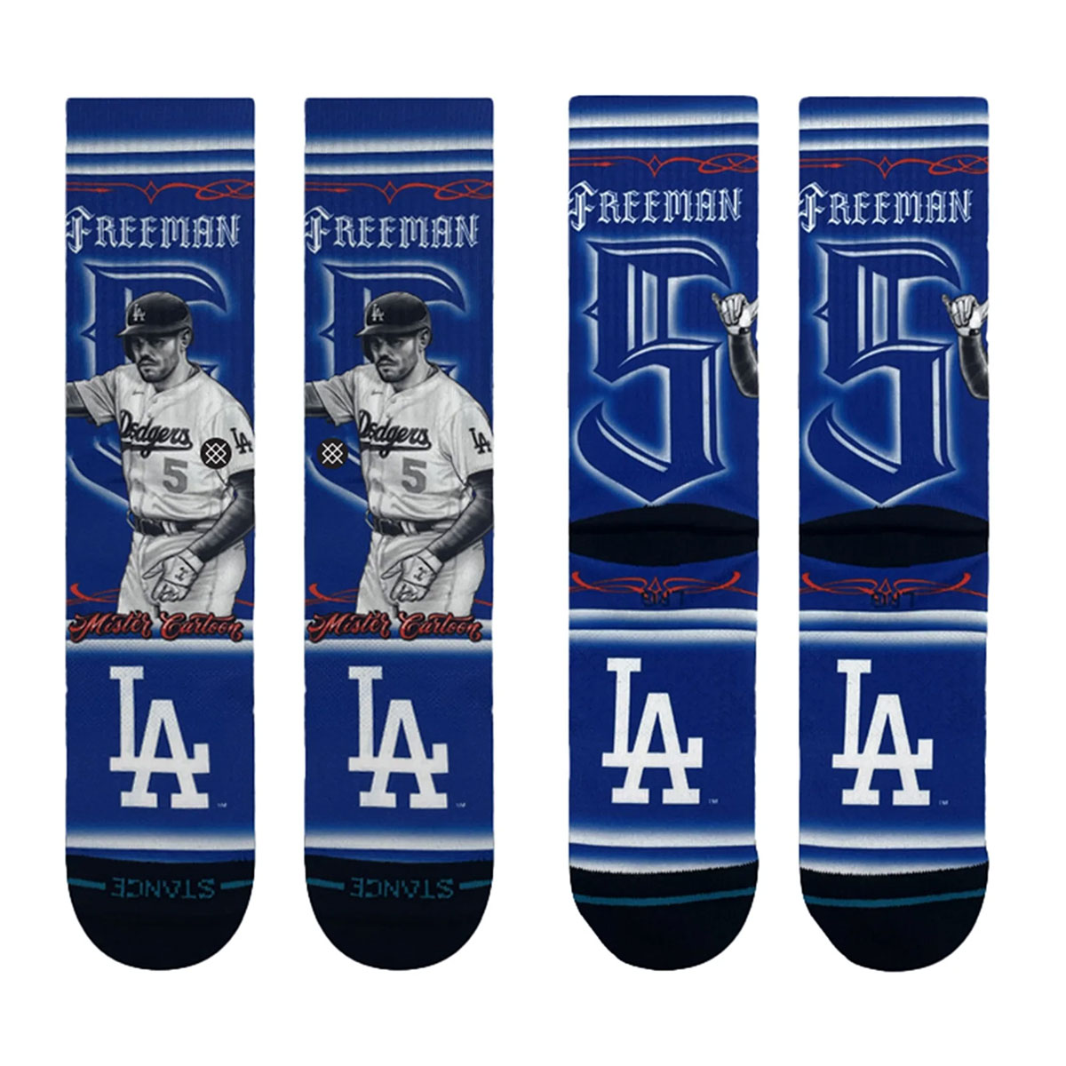 �ڥ��ꥢ��󥹥�����ۥ����� ��� ���å��� ���� MLB �ߥ����������ȥ�����ߥɥ��㡼�� �ե�ǥ��ե꡼�ޥ� 25.5-29.0cm �͵� STANCE  | FREEMAN CARTOON CREW��A556B24FRE��