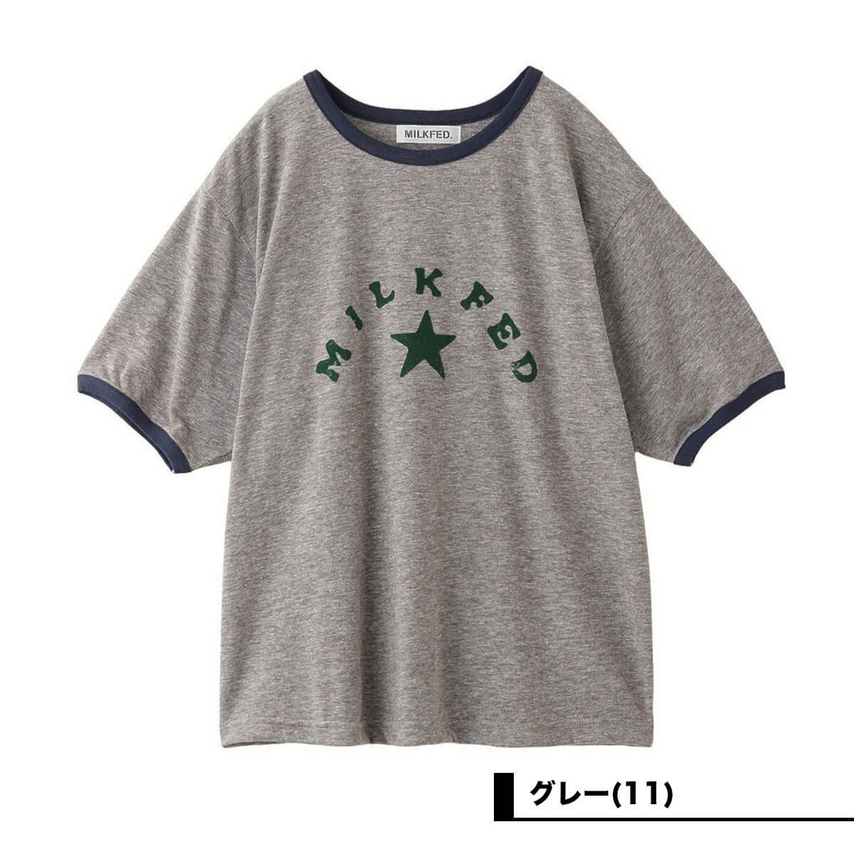 ��20%OFF ���ե�����ۥߥ륯�ե��� ��ǥ����� ȾµT����� ��󥬡�T����� ���ᥫ�� �ȥåץ� �͵� �������� �֥��� | MILKFED. LOGO AND STAR FLOCKY PRINT RINGER TEE��103252013003��