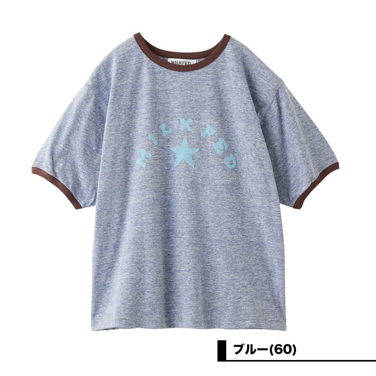 ��20%OFF ���ե�����ۥߥ륯�ե��� ��ǥ����� ȾµT����� ��󥬡�T����� ���ᥫ�� �ȥåץ� �͵� �������� �֥��� | MILKFED. LOGO AND STAR FLOCKY PRINT RINGER TEE��103252013003��
