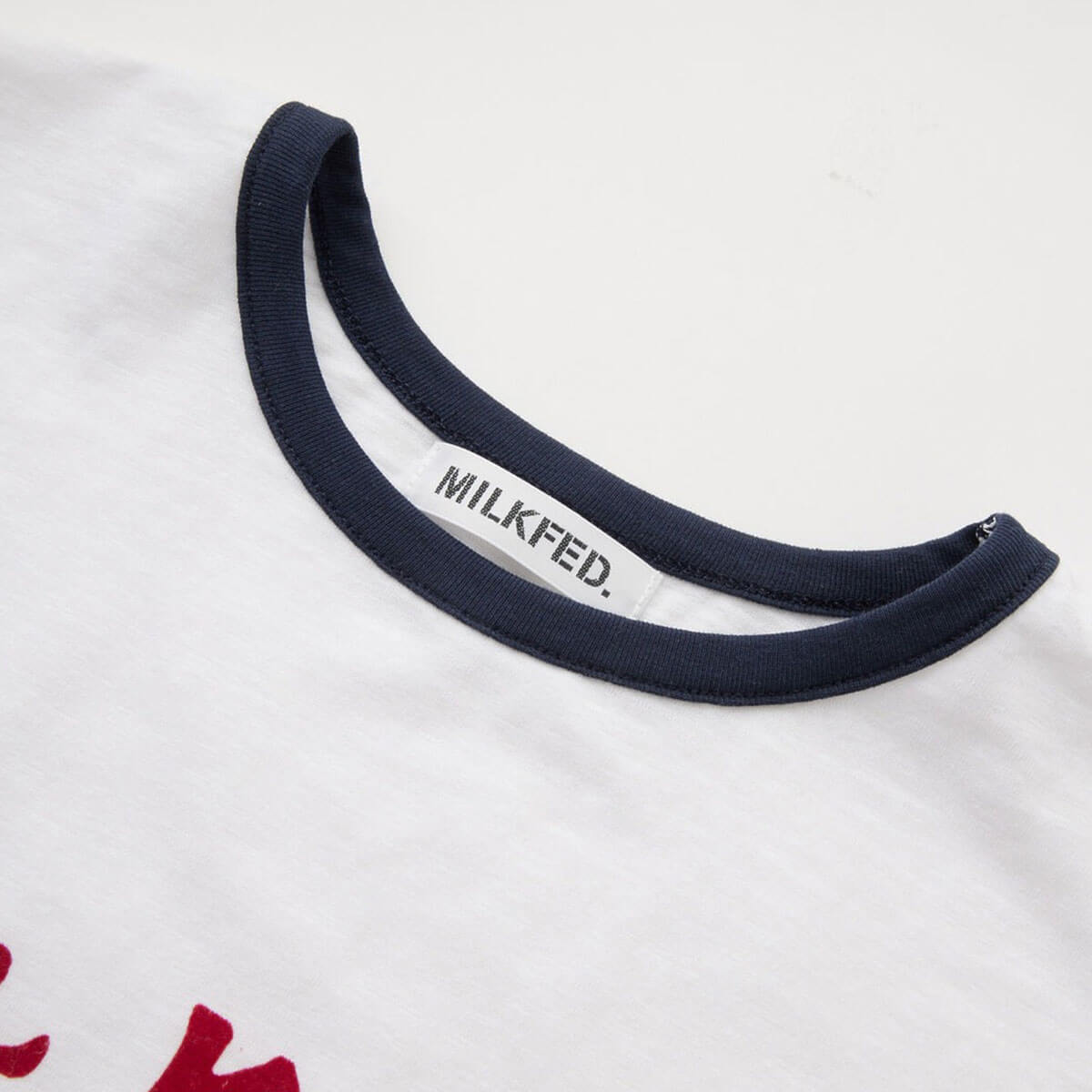 ��20%OFF ���ե�����ۥߥ륯�ե��� ��ǥ����� ȾµT����� ��󥬡�T����� ���ᥫ�� �ȥåץ� �͵� �������� �֥��� | MILKFED. LOGO AND STAR FLOCKY PRINT RINGER TEE��103252013003��