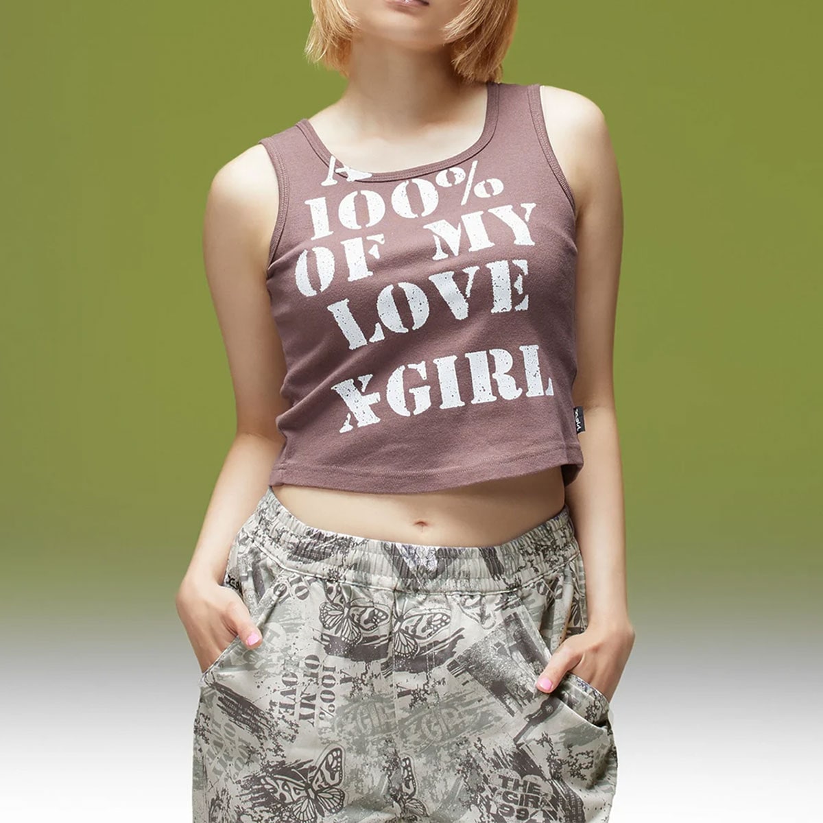 X-GIRL  | FACE LABEL POCKET EASY PANTS��105263031005��