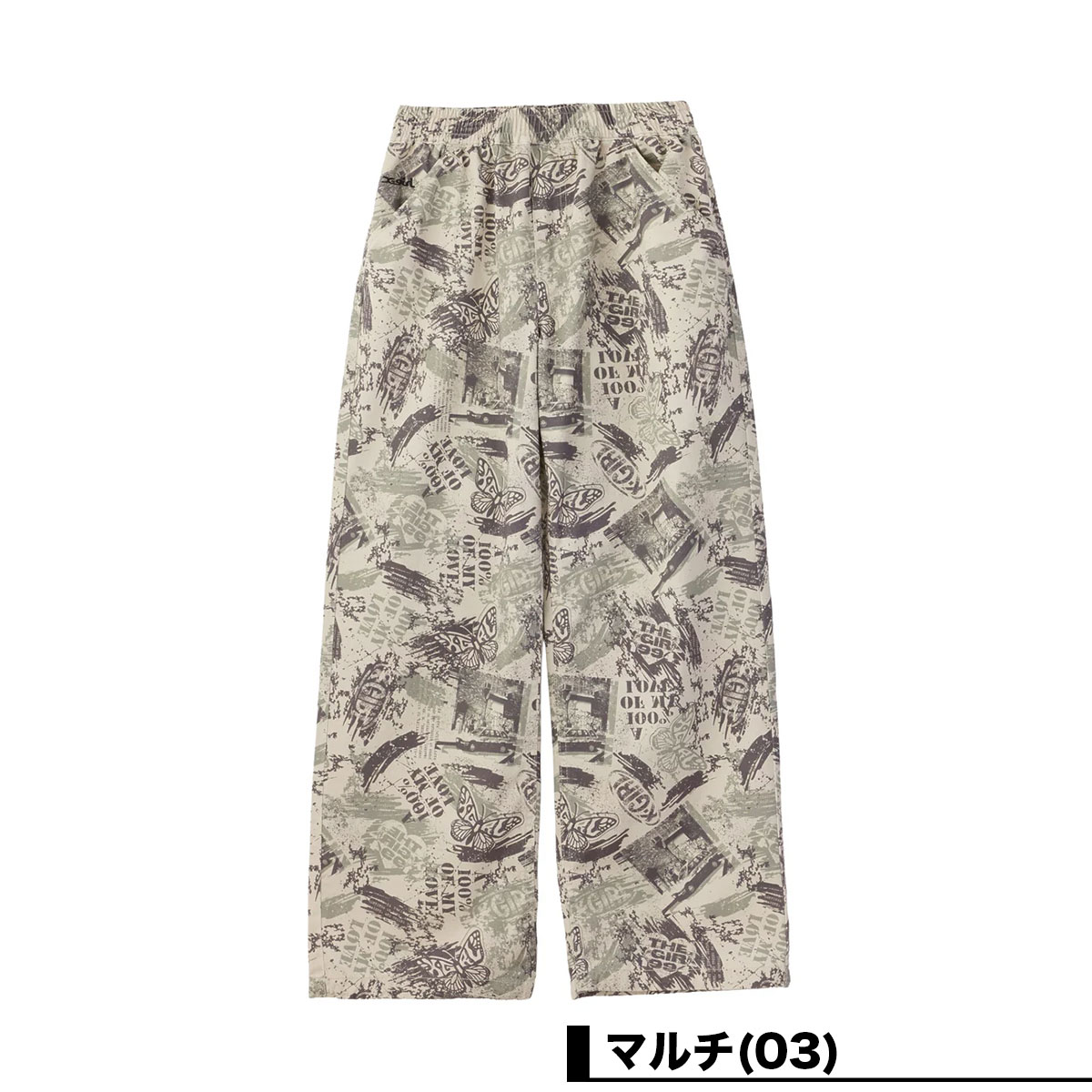 X-GIRL  | FACE LABEL POCKET EASY PANTS��105263031005��