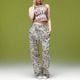 X-GIRL  | FACE LABEL POCKET EASY PANTS��105263031005��