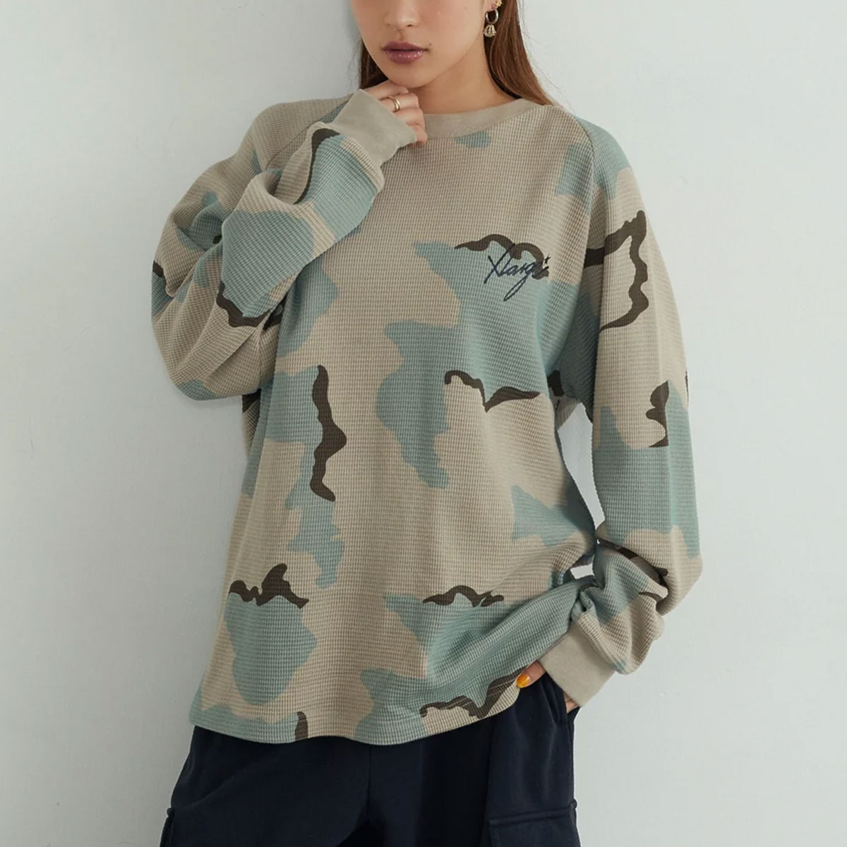 XLARGE  | WAFFLE RAGLAN TOP��101263011022��