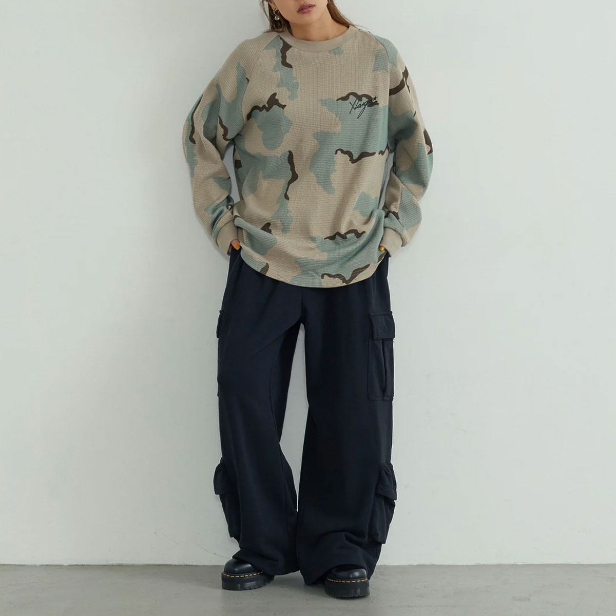 XLARGE  | WAFFLE RAGLAN TOP��101263011022��