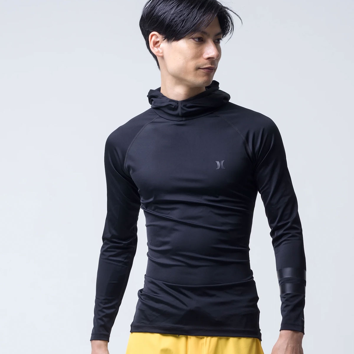 Hurley |  PHANTOM RASH BLOCK PARTY COMPRESSION HOODED LONG SLEEVE��MSRG251083��