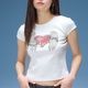 X-GIRL | RHINESTONE HEART AND WING S/S BABY TEE��105262011021��