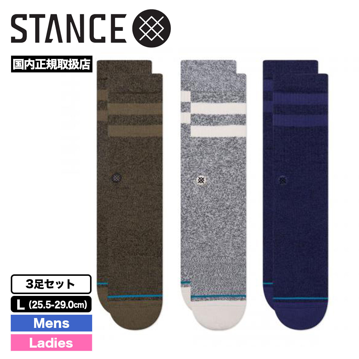 STANCE ������ ��� ���å��� ���� 3­���å� �ǥ����� ���� ������� ���å��� ��ʪ L������ 25.5-29.0cm �͵��֥��� | THE JOVEN 3 PACK��A556C20JPK��