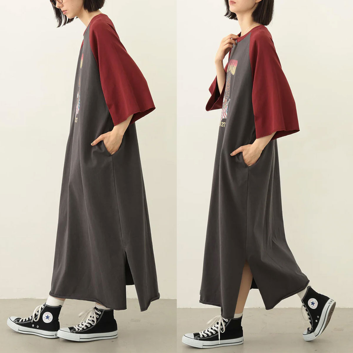 ߥ륯ե ǥ Ⱦµ T ԡ   եå 2 ONESIZE ͵֥ MILKFED. | EAGLE B/B TEE DRESS103253041001