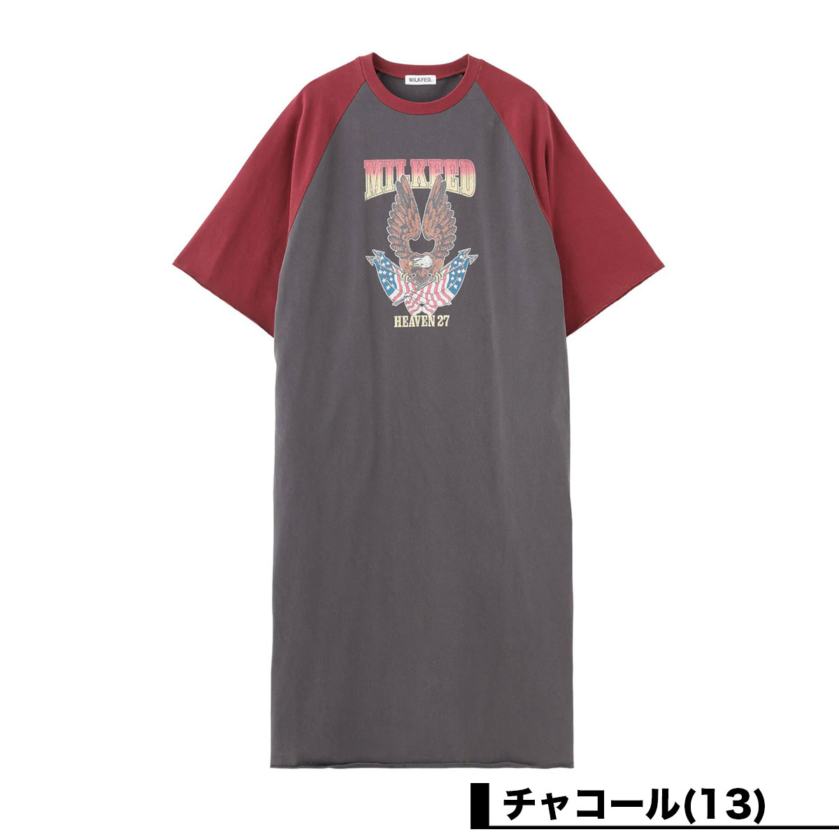 ߥ륯ե ǥ Ⱦµ T ԡ   եå 2 ONESIZE ͵֥ MILKFED. | EAGLE B/B TEE DRESS103253041001