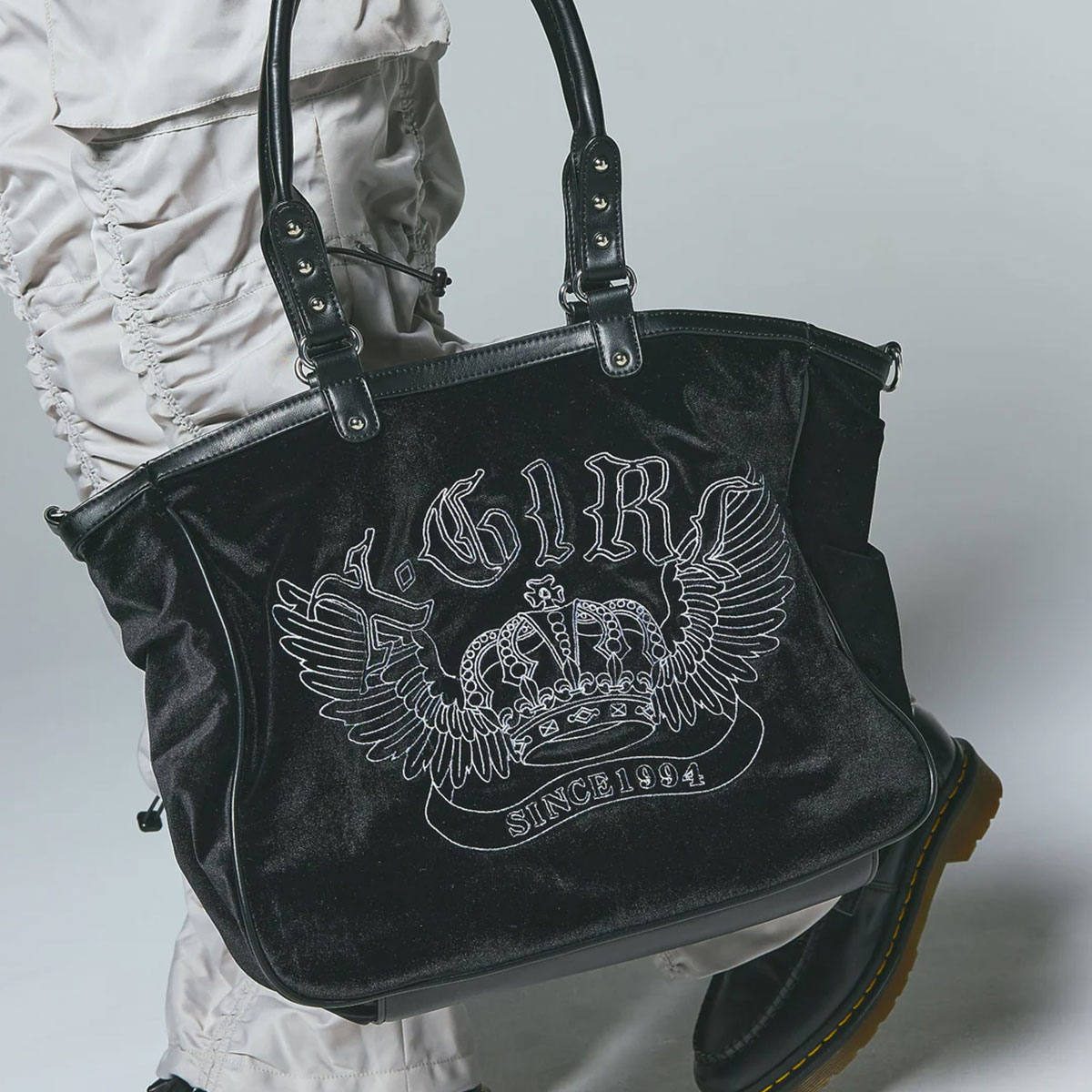 ��30%OFF ���ꥢ��󥹥�����ۥ��å��������� ���������Хå� �ȡ��� �礭�� ������ 2WAY A4��Ǽ�� ���ȥ꡼�ȿ͵��֥��� X-GIRL ���� 2025 ���� | VELOUR 2WAY BAG��105254053005��