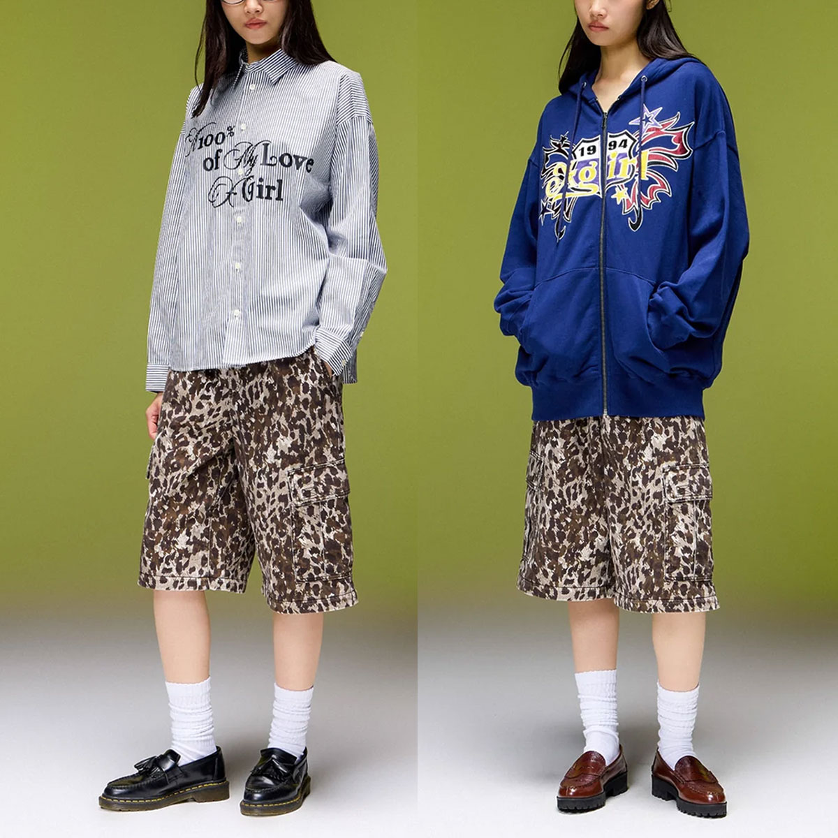 X-GIRL | EMBLEM POCKET 2WAY WIDE LEG CARGO PANTS��105263031002��